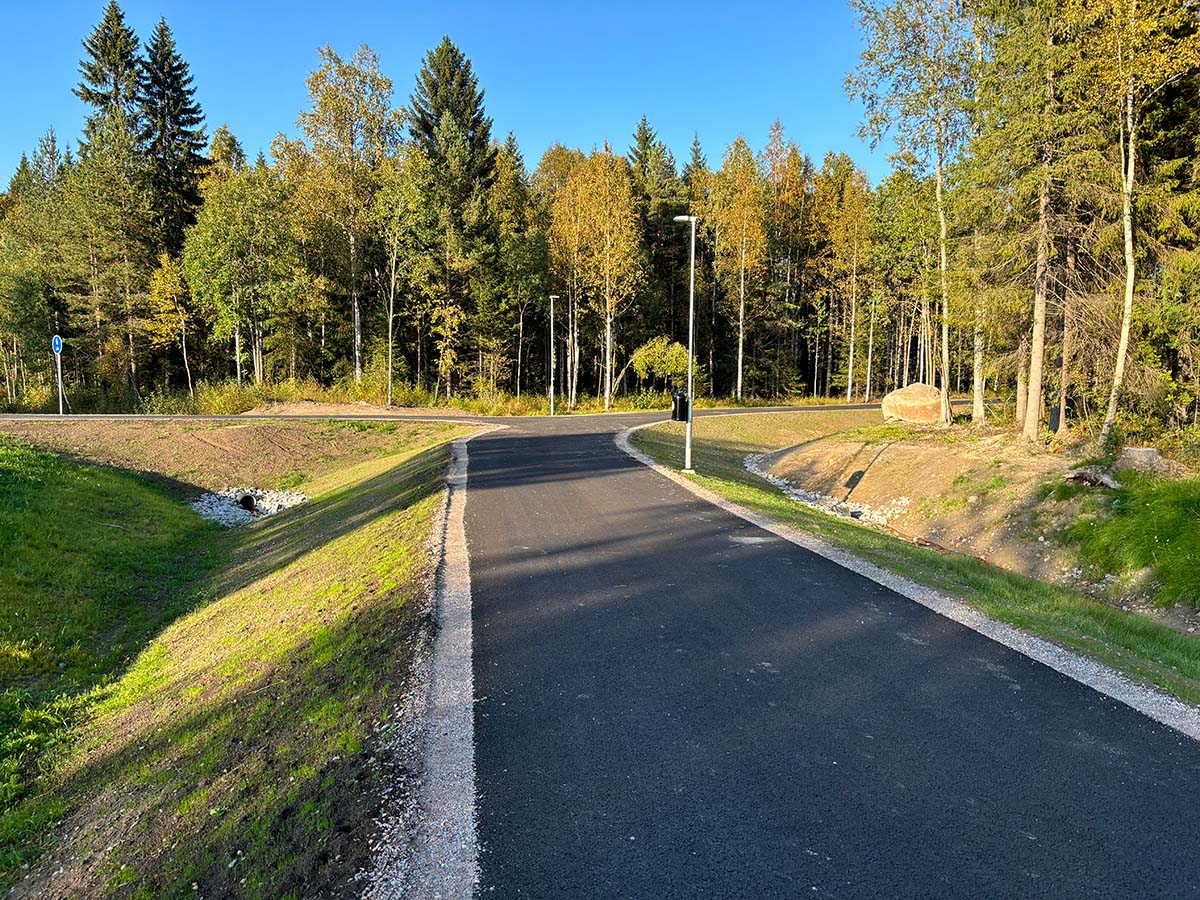 Nyanlagd cykelväg i samband med Östra länken på Hertsön