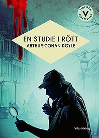 Bilden föreställer omslaget till boken En studie i rött,  av Arthur Conan Doyle